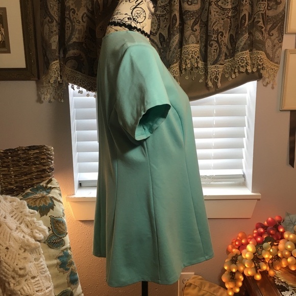 H by Halston short sleeve scoop neck cross front top - Picture 4 of 7